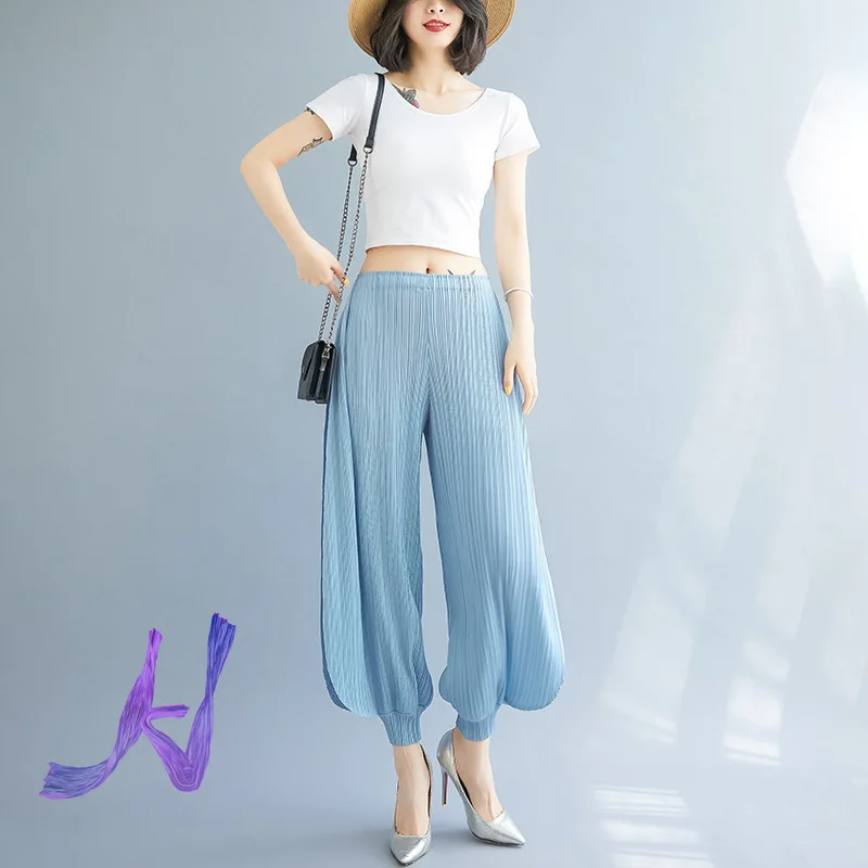 

HOMME Pants Wide Leg Pants Pleated Trousers PLISSÉ Women's Pleated Thin Lantern Pants