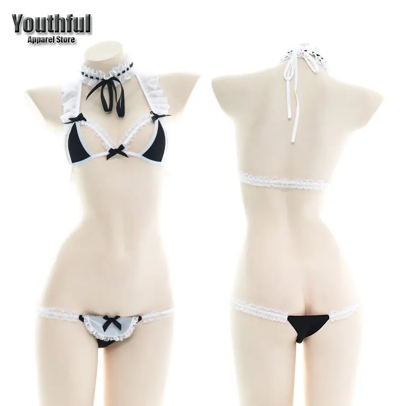 

Женское сексуальное нижнее белье Kawaii Мини Бикини для взрослых Горничная кружева Косплей Эротические костюмы Бюстгальтер Нижнее белье Комп...