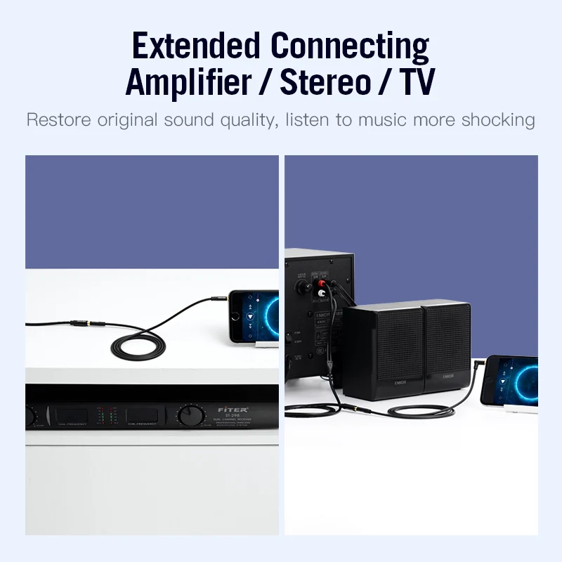 Переходник-разветвитель Vention 3 5 мм штекер 2RCA для iPhone усилителя домашнего