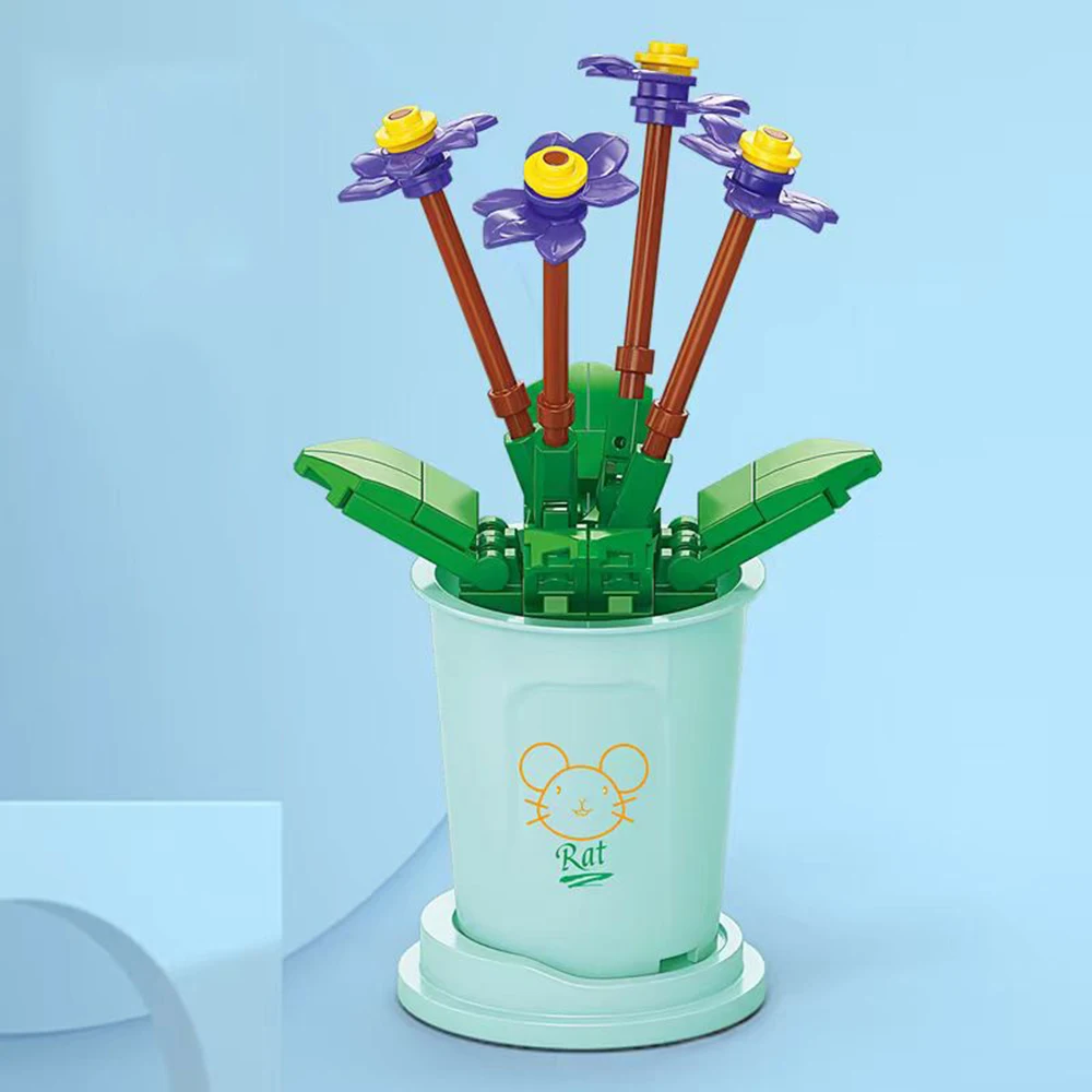 Сборный цветочный горшок Lego