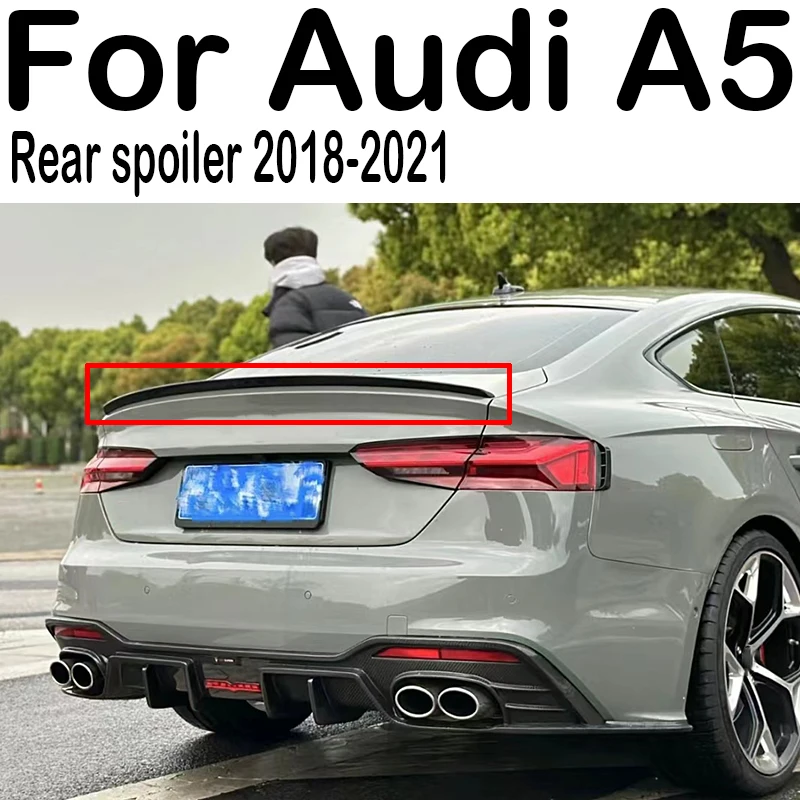 Спойлер для Audi A5 S5 RS5 2017 18 19 20 2021 только 4 дверей из АБС-пластика задний спойлер