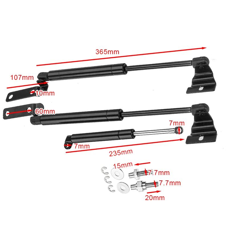 

3X Car Front Bonnet Tailgate Gas Lift Support Struts For Toyota Hilux Vigo SR5 2005 2006 2007 2008 2009 2010 2011 2012 2013 2014