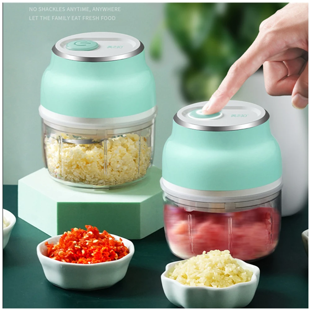 

Electric Garlic Food Vegetable Chopper Squeezer Meat Grinder Mini Crushed Garlic Masher Machine Garlic Artifact Kitchen Gadget