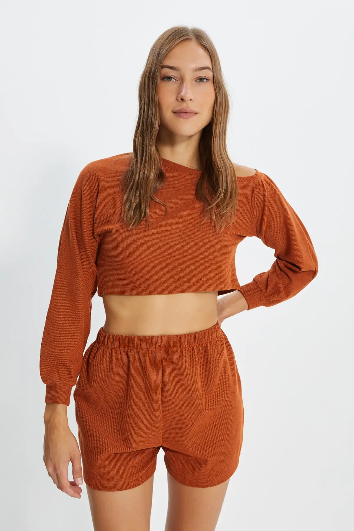 

Trendyol Waffle Knit Pajamas set THMAW22PT0257