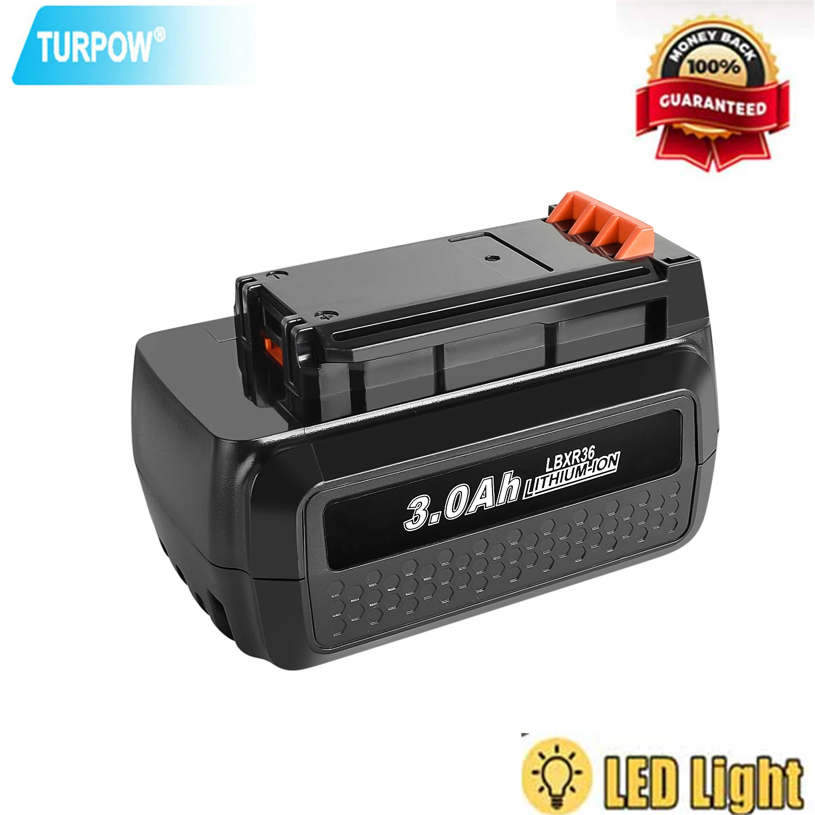 Перезаряжаемая литий-ионная батарея для Black & Decker, 40 в, 3000 мАч, LBXR36, BL1336L,BL2036,BL2036L,BL1336