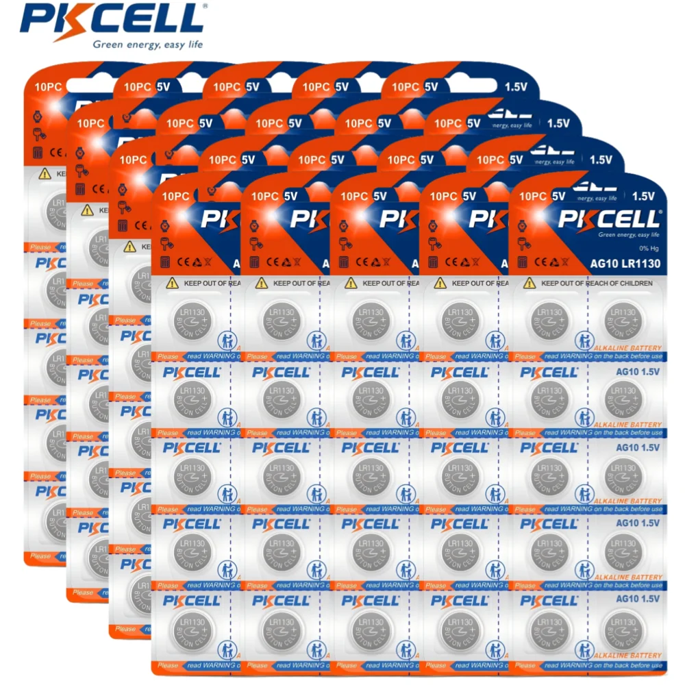 Кнопочная батарейка PKCELL LR1130 AG10 390