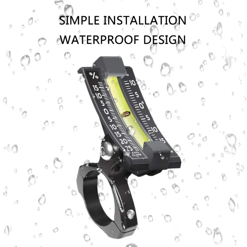 Велосипедный инклинометр с двойной шкалой и регулируемым кронштейном