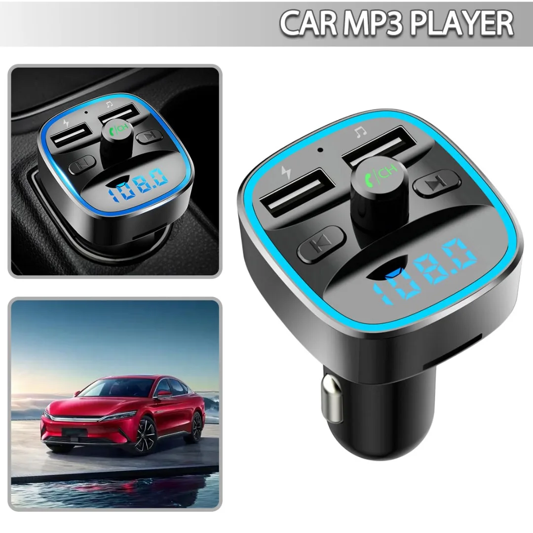 

New 1pc Wireless Car FM Transmitter Dual USB Port Automobile Charger Adapter Portable Hands-free Phone MP3 Player Radio Receiver