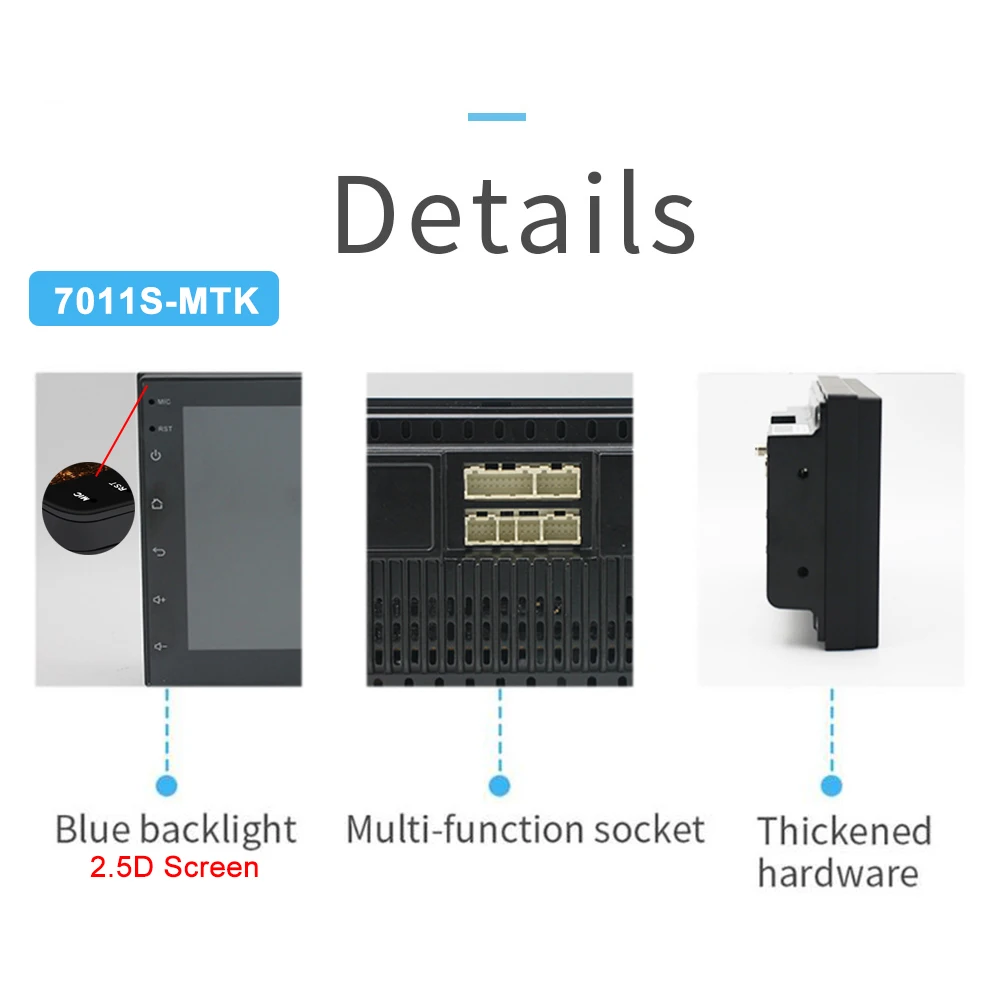 Универсальный мультимедийный автомобильный радиоприемник BQCC на Android с функцией