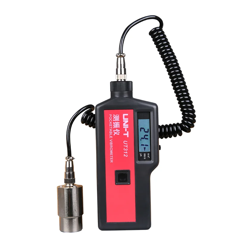 

UT312 Acceleration 0.1-199.9m/S2 Velocity 0.1-199.9mm/s Displace 1-1999um Digital Vibration Tester Gauge Vibrometer