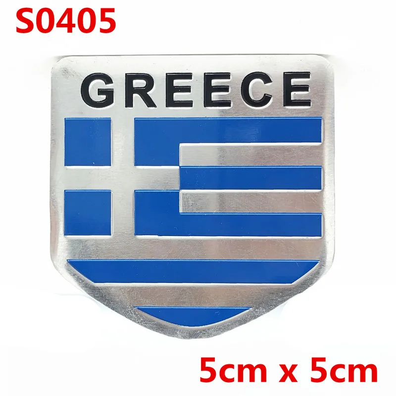 

3D алюминиевый флаг Греции, эмблема автомобиля, значок на крыло автомобиля, наклейка, аксессуары для Yamaha Honda Kawasaki KTM BMW Suzuji