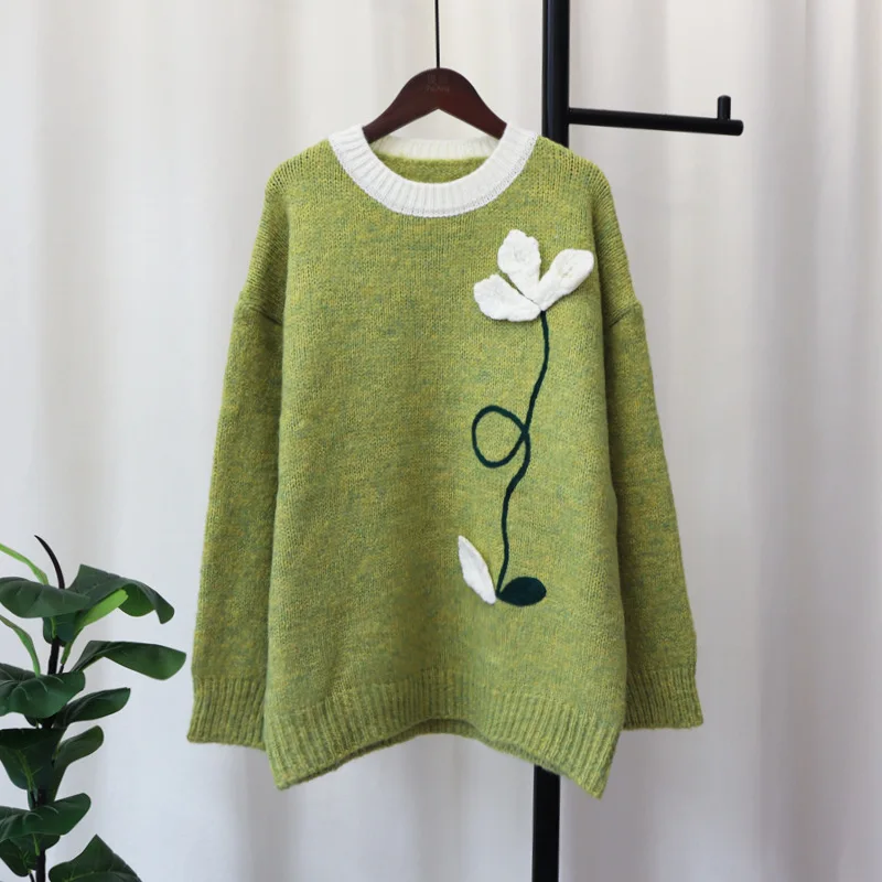 

2022 Winter New Pregnant Women Loose Lazy Wind Sweater Pullover GRAY22