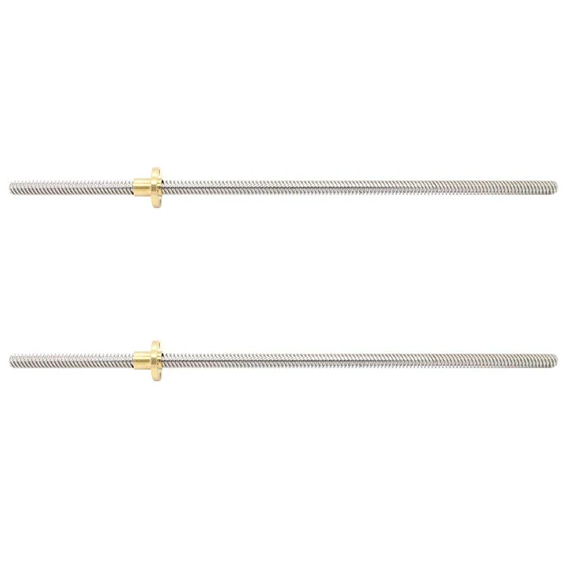 

2Pcs 8Mm T8 Threaded Rod Lead Screw With T8 Nut For 3D Printer Machine Z Axis
