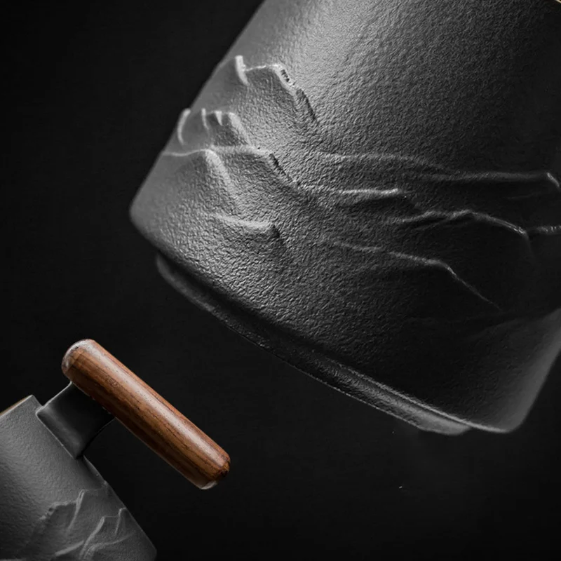 Керамическая кружка с черным фильтром креативные кружки для офиса кофейная