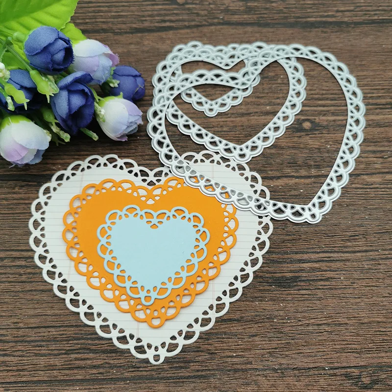 Трафареты для резки металла, три слоя, персика, для рукоделия, скрапбукинга, декоративные, для тиснения