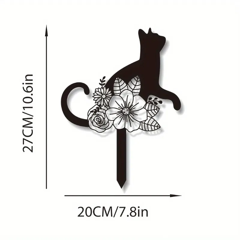 Садовые Маркеры С Гравировкой Металлический Кол Колонной Эмблемой Кошки Знак