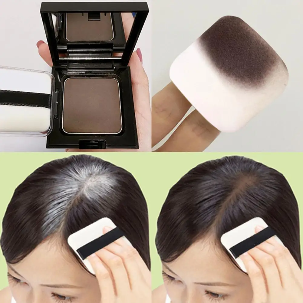 3 Colors Waterproof Hair Shadow Powder Hair Line Powder With Puff Makeup Hair Concealer Cover Hair Concealer 12g
