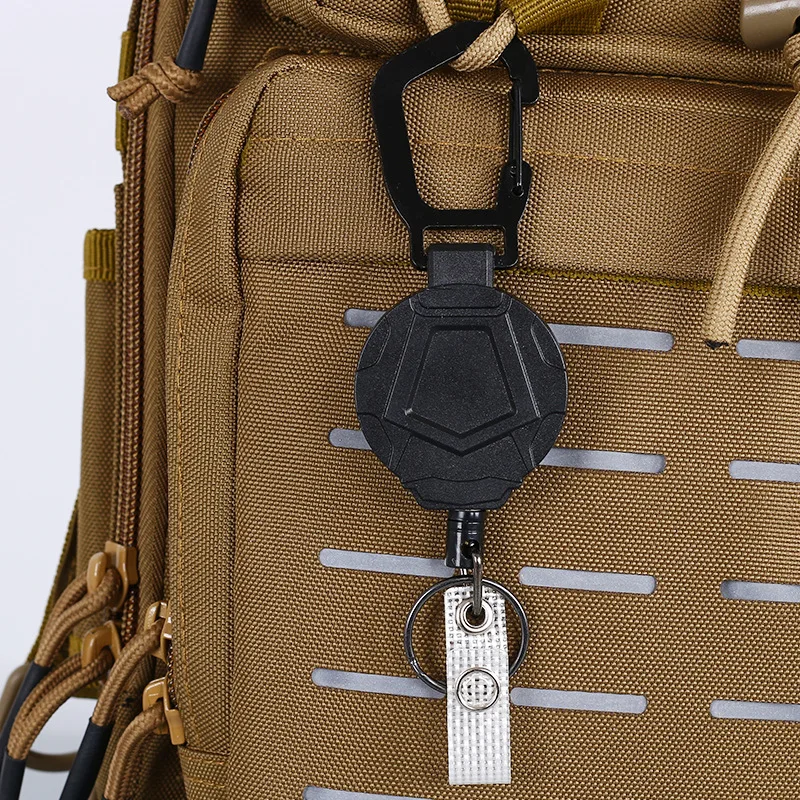 

Anti-theft Metal Easy-to-pull Buckle Rope Elastic Keychain Sporty Retractable Key Ring Anti Lost Key Ring Accessories 60cm