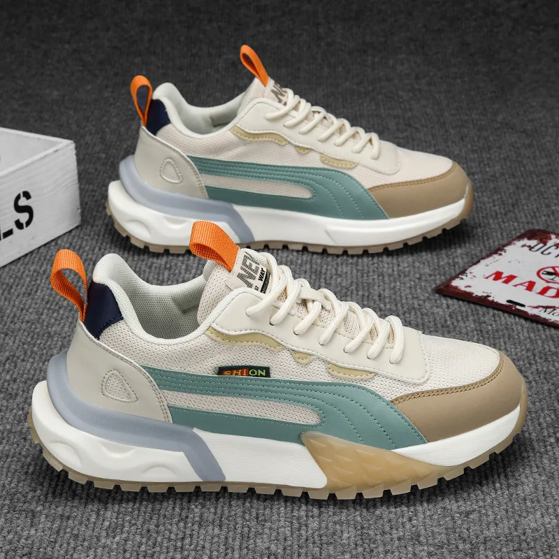 Мужские кроссовки на шнуровке мужская обувь платформе дышащие мужские 2024 с