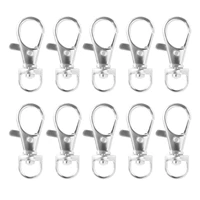 10pcslot clasp clips key hook keychain split key ring key ring findings clasps for chain jewelry making