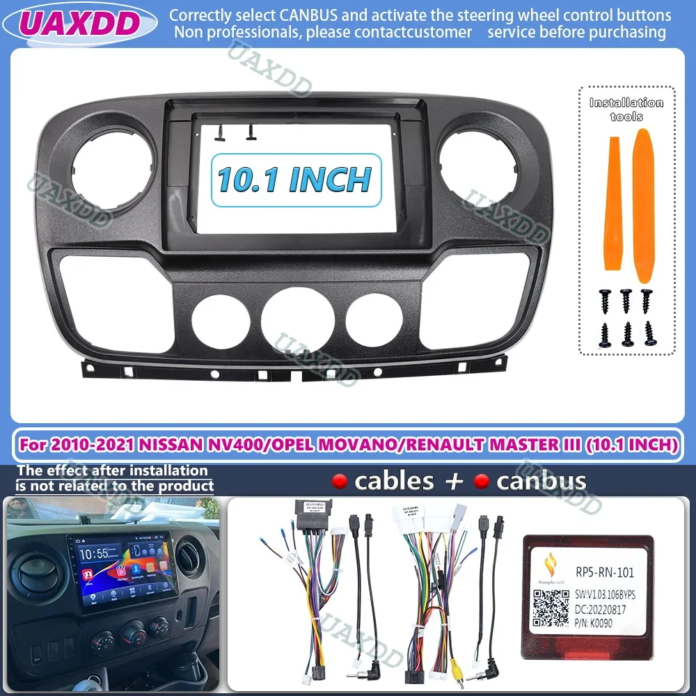 10 1-дюймовый 2-диночный автомобильный радиоприемник MP5 Fascia для Nissan Nv400 Renault Master Opel