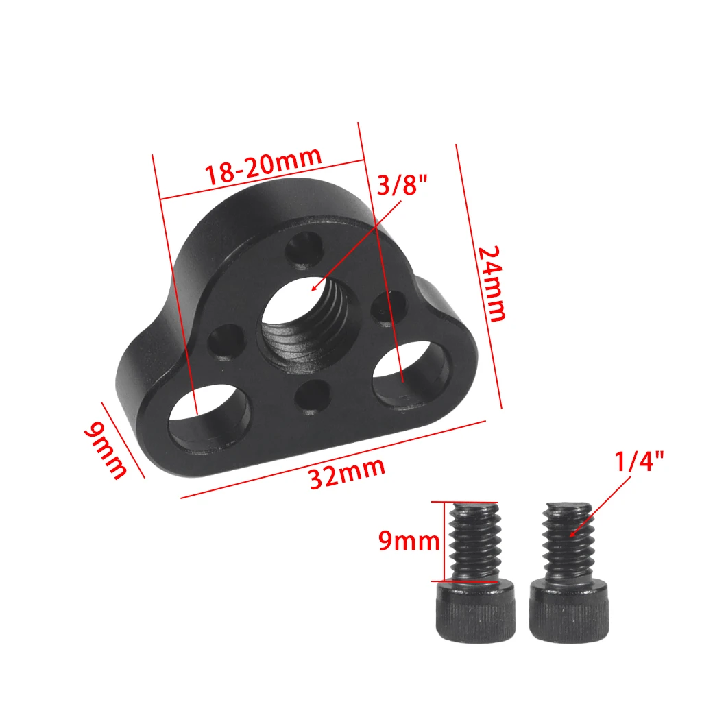 Алюминиевый адаптер с установочным отверстием 3/8 дюйма ARRI крепление на пластину
