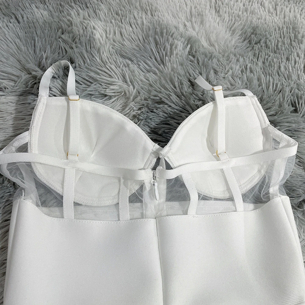 Новый весенний женский бандажный комплект стильный белый укороченный топ на