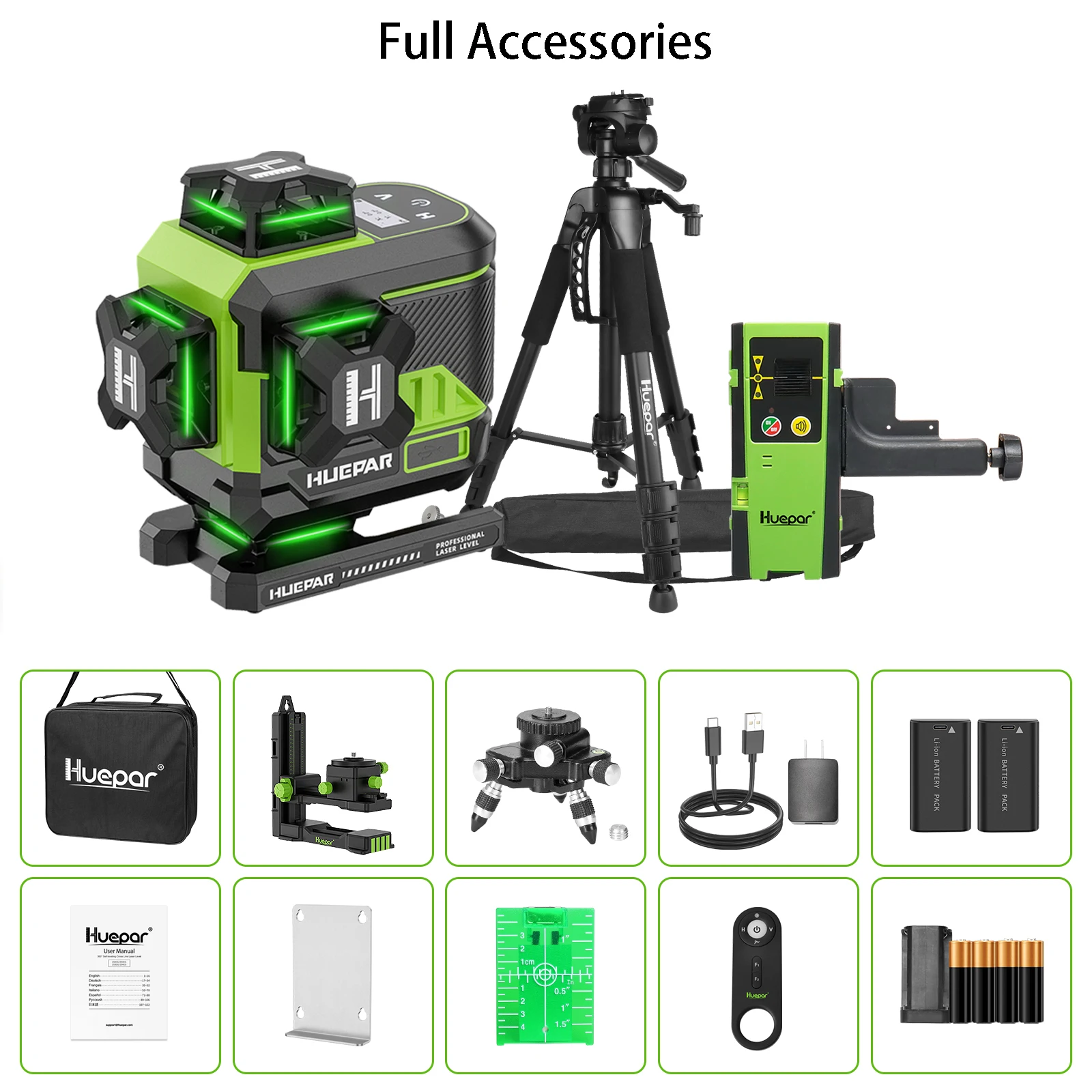 

Huepar Z04CG зеленый лазерный уровень