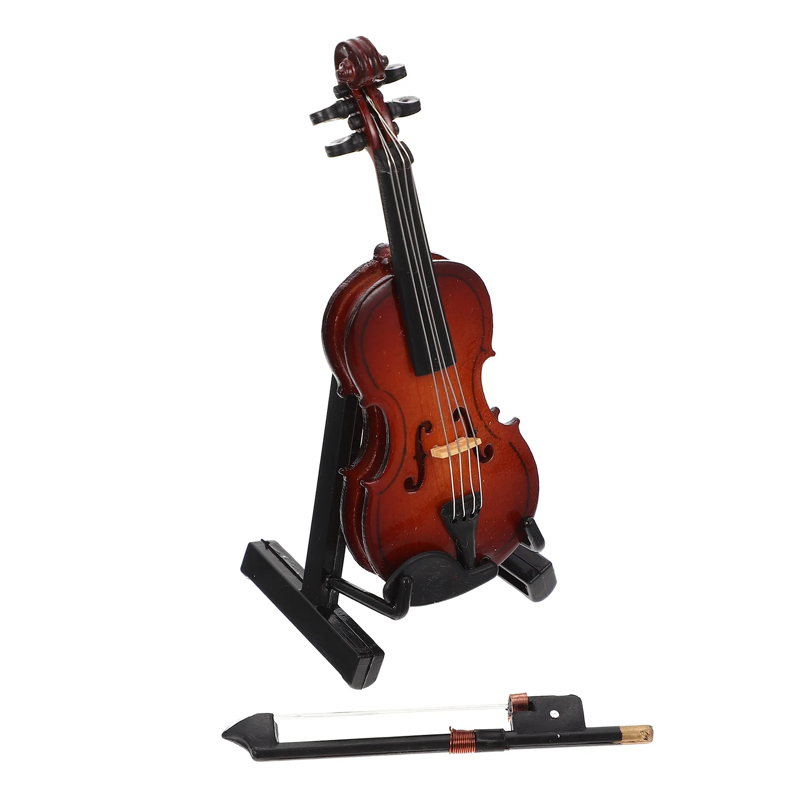 

Violin Desktop Adornment Mini Decor Ornament Home Miniature Photo Prop Model Delicate Chic Decorative Instrument Adorn