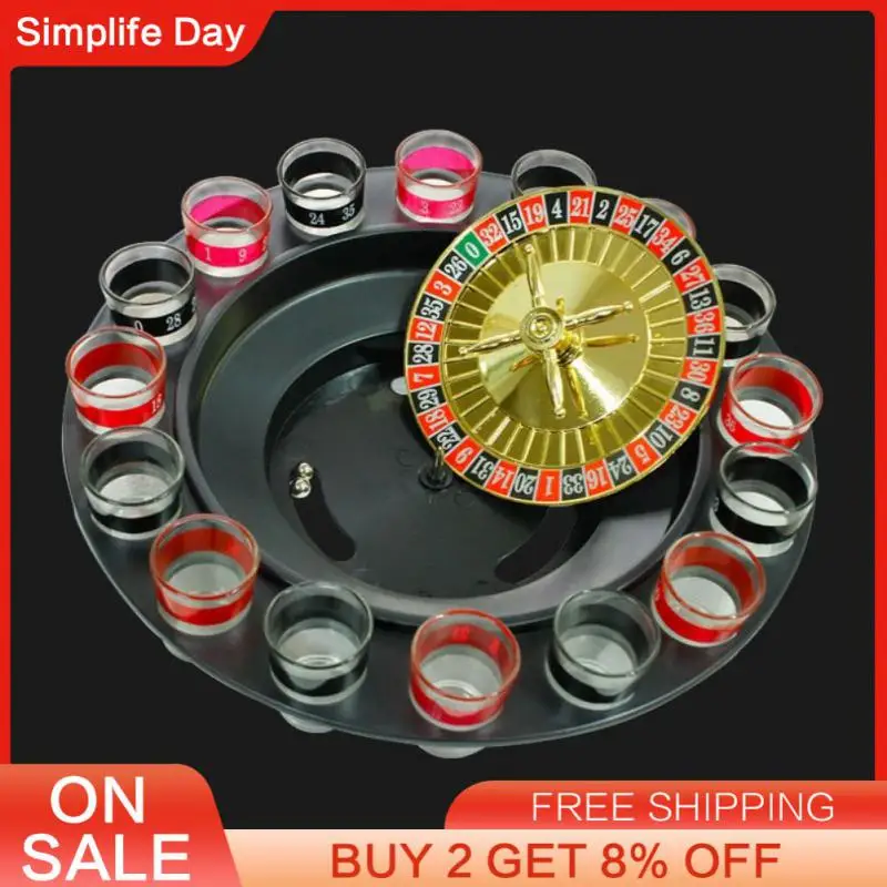 

Drinking Roulette Game Set Drinking Funny Tool Turntable Ktv Party Games For Fun Wine Glasses And Tables Newest 16 Hole 16 Shots
