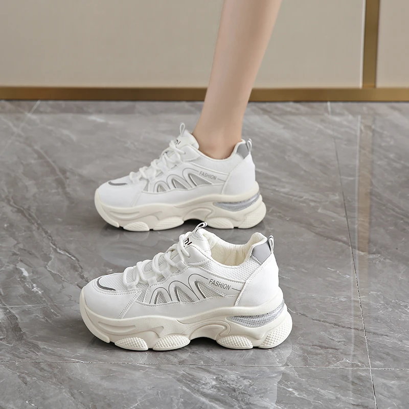 Новинка универсальные кроссовки на танкетке сезон осень-зима новинка спортивные