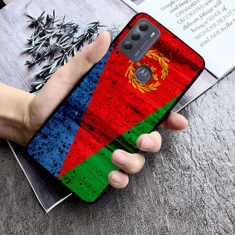 Чехол для Motorola Moto EDGE 20pro 20lite E6 E7 чехол с национальным флагом Эритреи G STYLUS GPLAY GPOWER 5G