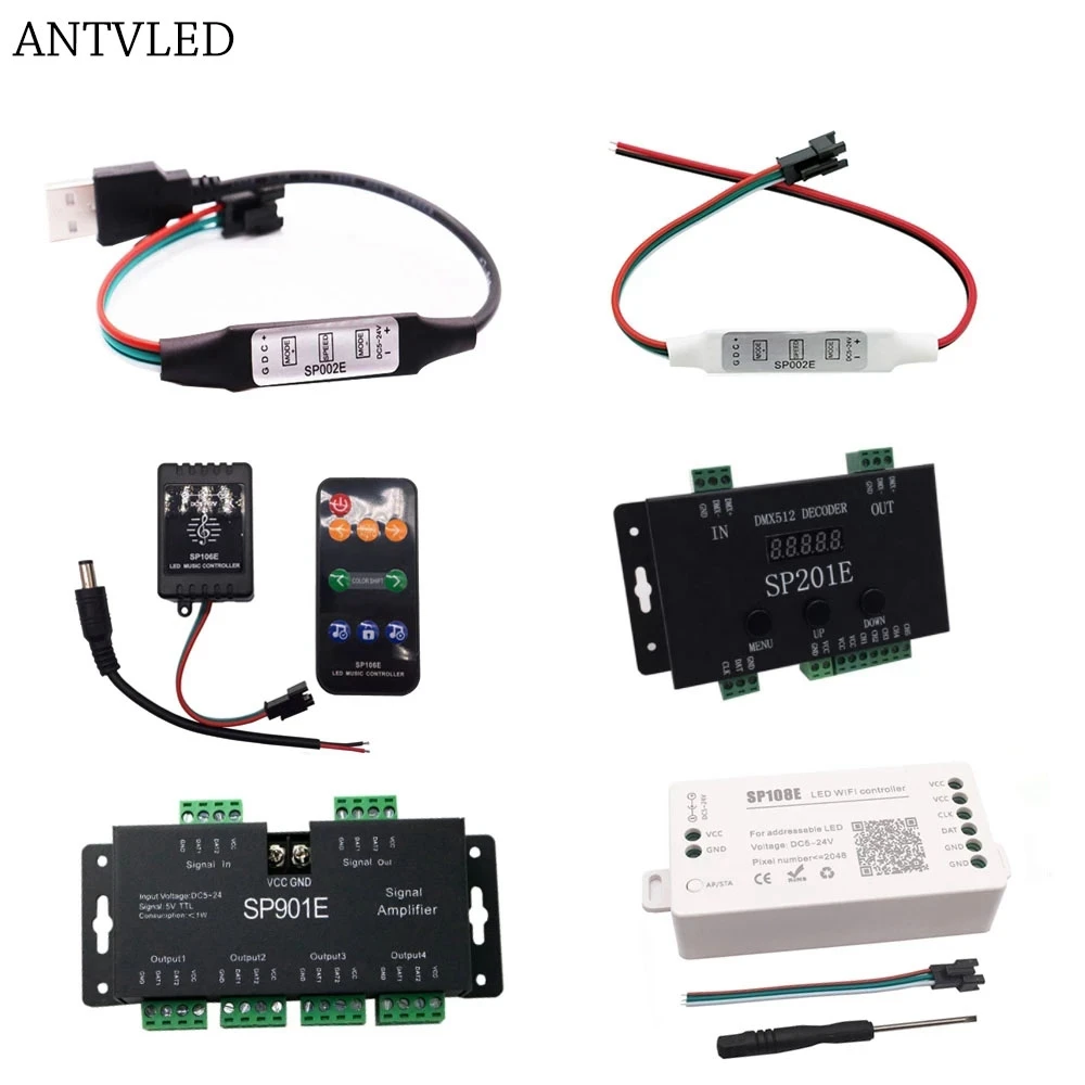 Пиксельная Светодиодная лента WS2811 WS2812B WS2813 WS2815 RGB контроллер освесветильник SP002E