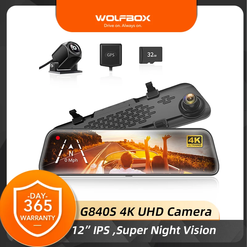 Night Vision Hd Dual Cameras Car Dvr Parking Monitor