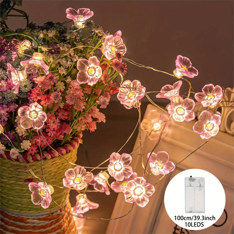 Гирлянда с вишневым цветком гирлянда на батарейках светильник для