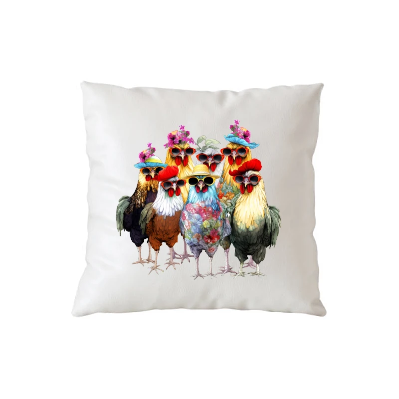 Забавные наклейки для цыплят на одежду модные термопереводные DTF Aniaml