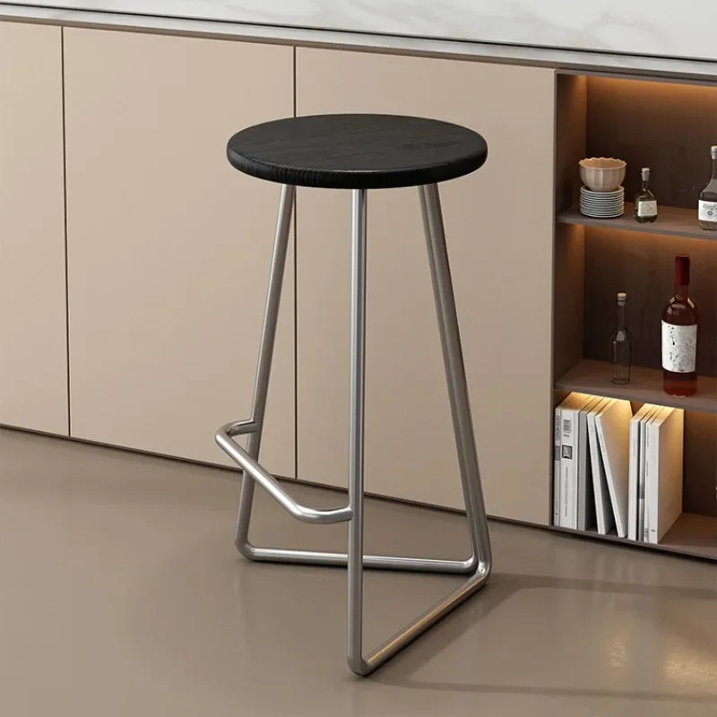 Роскошное круглое черное барное кресло уличный дизайн скандинавский ресепшн