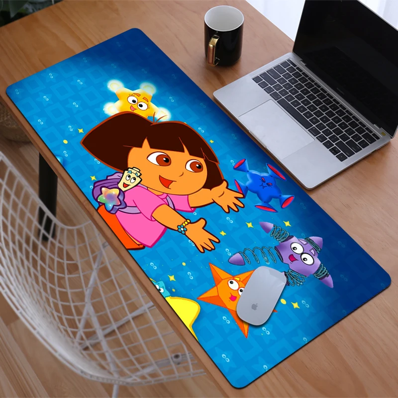 Mouse Mats Xxl Pad Dora The Explorer Kawaii Pads Rubber Mat Gaming Keyboard Gamer Cabinet Pc Accessories Large Mause Laptops