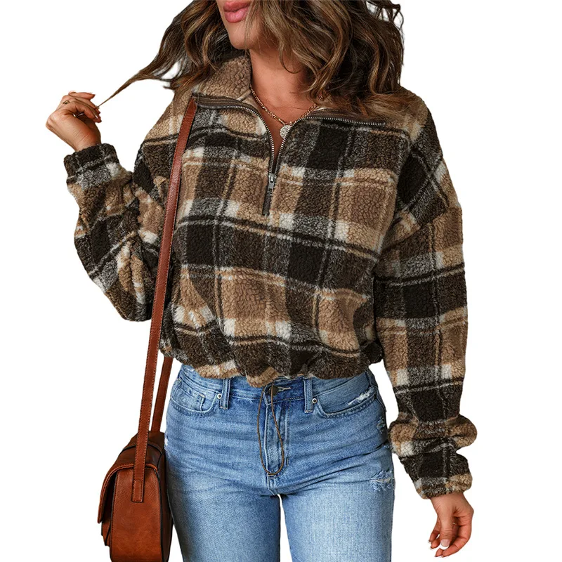 

Толстовка Женская осенне-зимняя в клетку