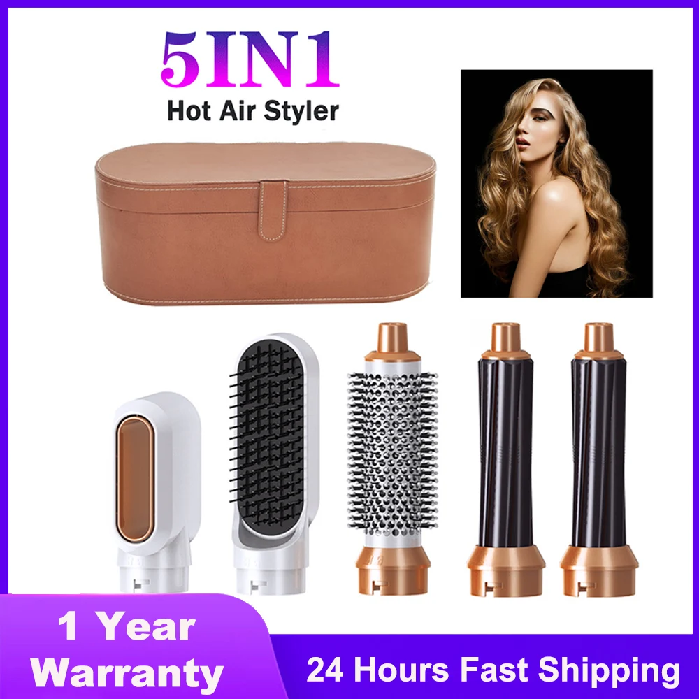 

5 In 1 Hair Dryer Brush Professional Hot Air Brush Blow Drier Hairbrush Styler Mutifunctional Hair Curler Straightening Comb