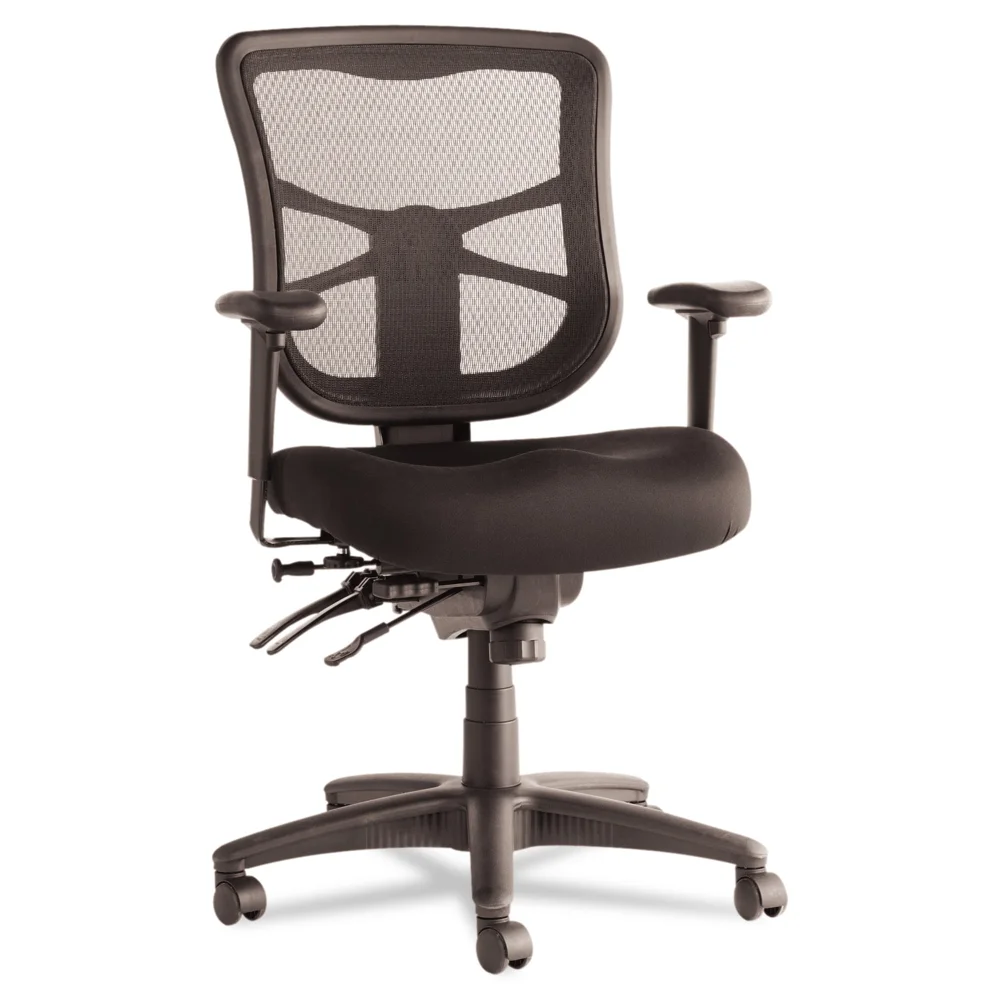 

Alera ALEEL42ME10B 17.7 in. - 21.4 in. Seat Height Elusion Series Mesh Mid-Back Task Office Chair Supports up to 275 lbs.-Black