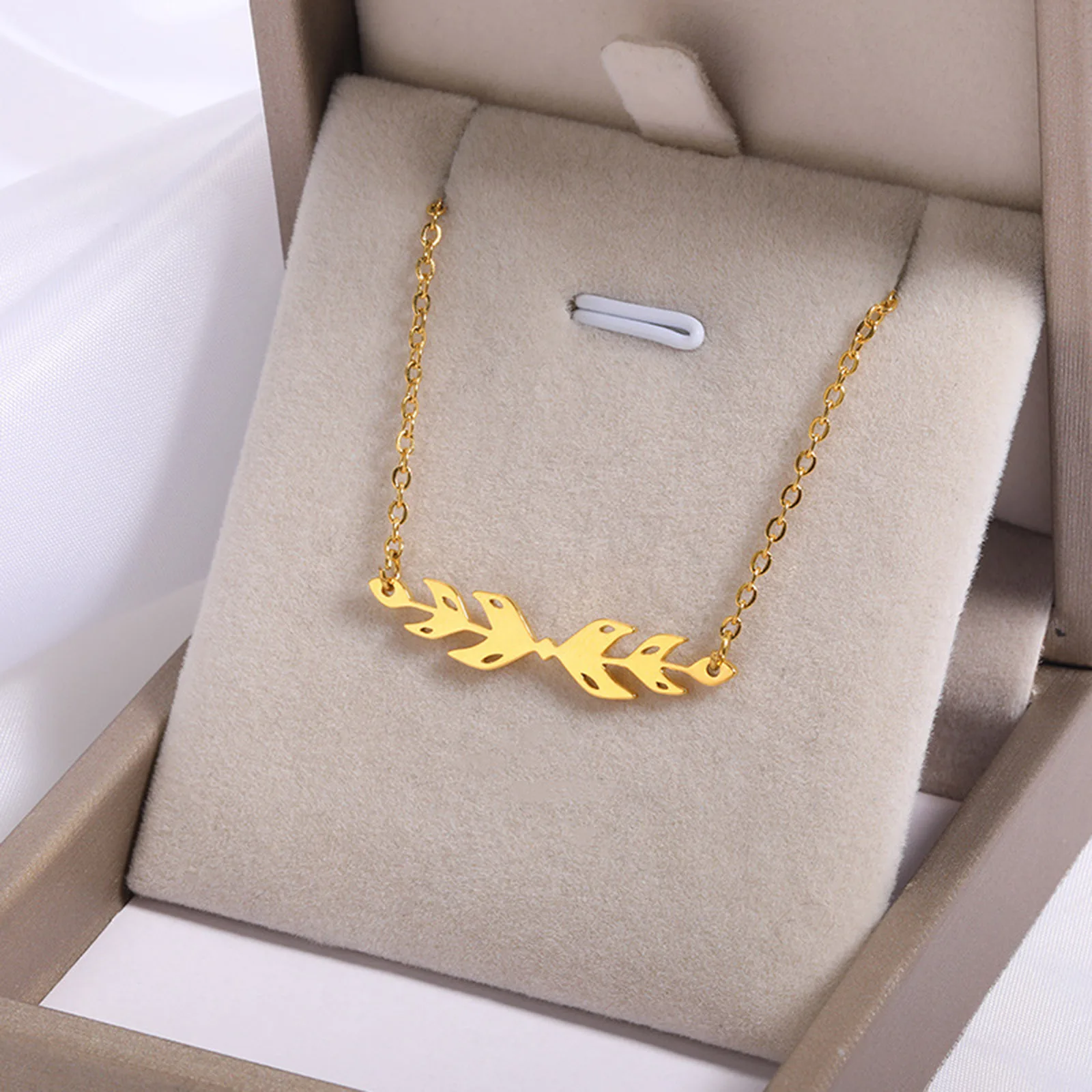 Женское Ожерелье из нержавеющей стали цепочка с подвесками в форме