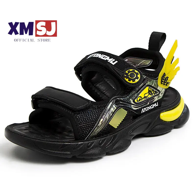 

Children's Boys' Open Toe Sandals New Korean Summer Handsome Little Boys' Soft Soled Student Sports Beach Shoes