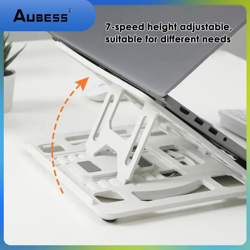 

Perforated Hollow Desktop Stand Load Bearing 30kg Mobile Phone Holder 7 Gear Height Adjustable Computer Stand Baffle Design