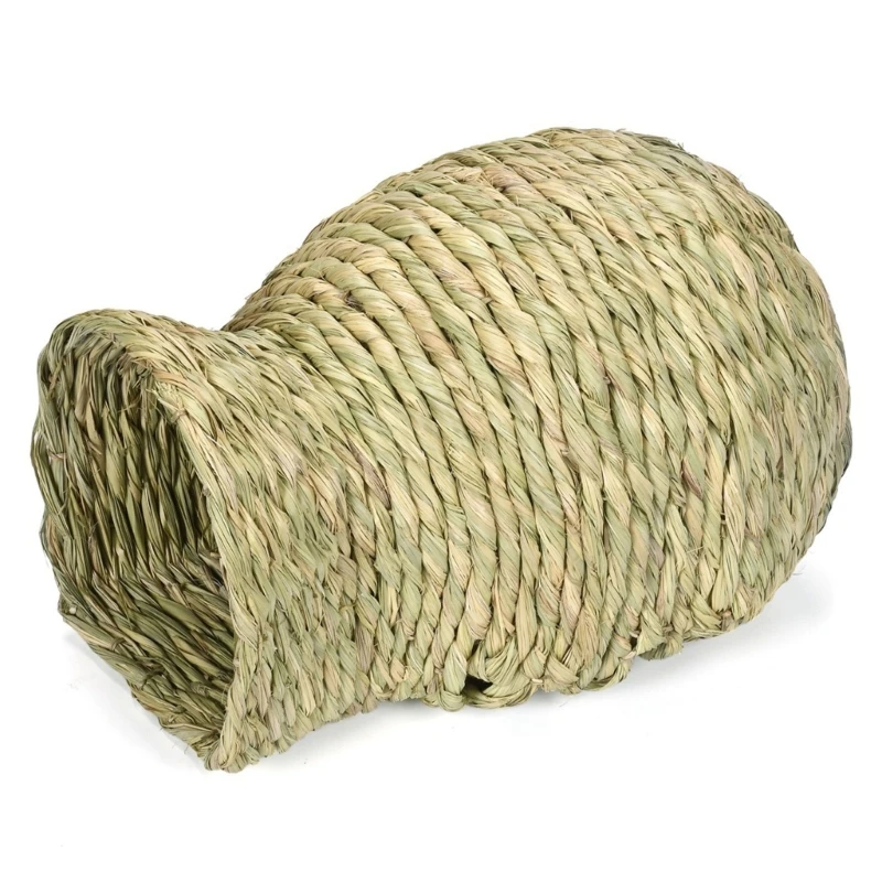 

Rabbit Grass House Handwoven Pet Bed Edible Bunny Nest Teething Chewing Toy for Hamsters Hedgehogs Guinea-Pigs Ferret