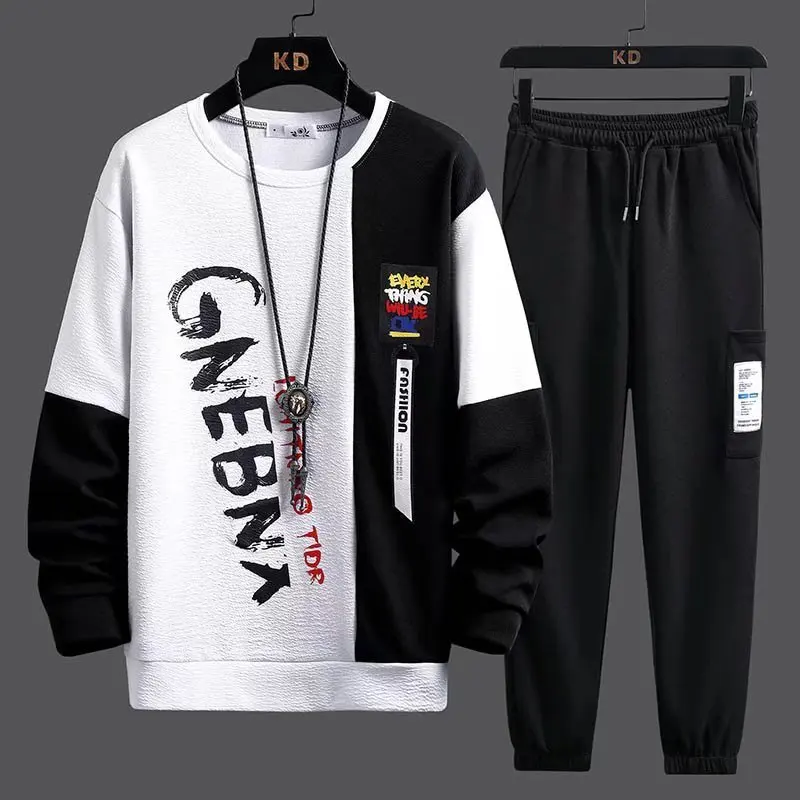 Free Shipping Autumn Winter New Pullover Man Sweatshirts Tracksuits Pant Sets Men's Clothing Sports Suit Sweatpants Male Jogging