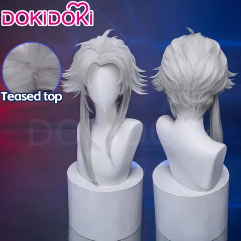 Косплей парик Пьеро, белый, синтетический