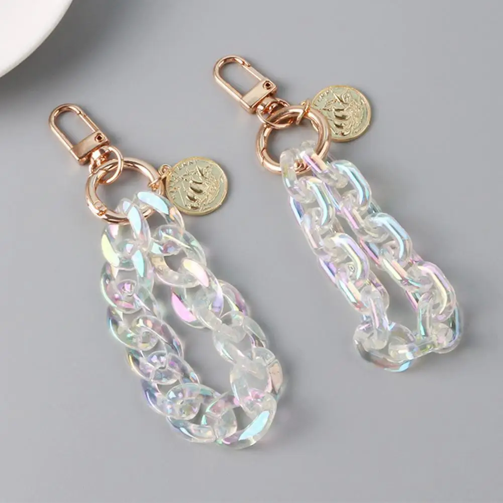 

Acrylic Useful Headphone Case Lanyard Key Chain Holder Lightweight Keyring Fashion for Gift