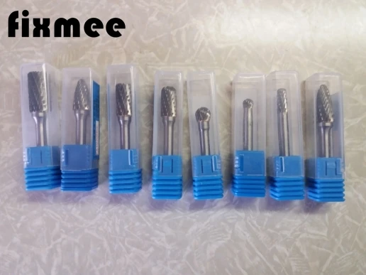 8 Pcs/set 6mm-12mm Tungsten Carbide Burr Bit CNC Engraving 1/4&quot Rotary Cutter Files Hot Sale |