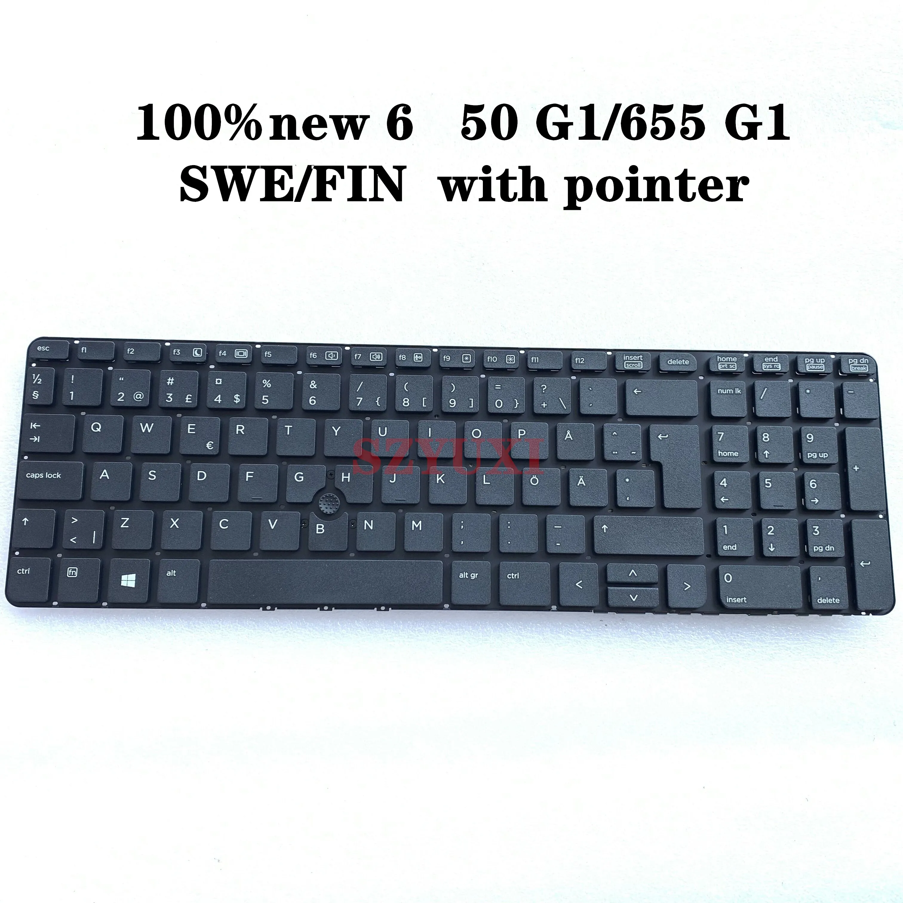 

100%New SWE/FIN For HP Probook 650 G1 655 G1 keyboard with Pointer 738697-B71 SN9123PS 6037B0087917